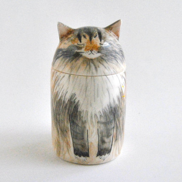 Custom Painted Ceramic Cat Urn